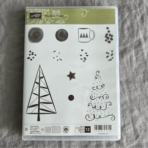 NWOT Stampin’ Up! Twinkle Trees Photopolymer Stamp Set